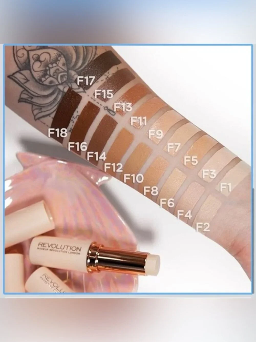 Makeup Revolution Fast Base Stick Foundation F12 0.21 oz NEW